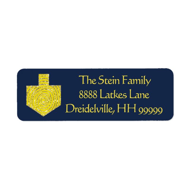 Hanukkah Return Labels "Dreidel Pinwheel" (Vorne)