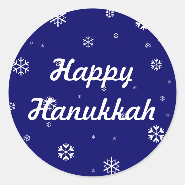 Hanukkah Runder Aufkleber (Vorderseite)