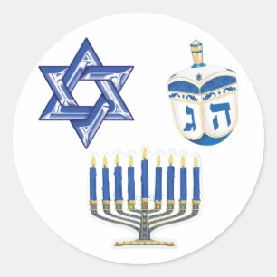 Hanukkah Runder Aufkleber