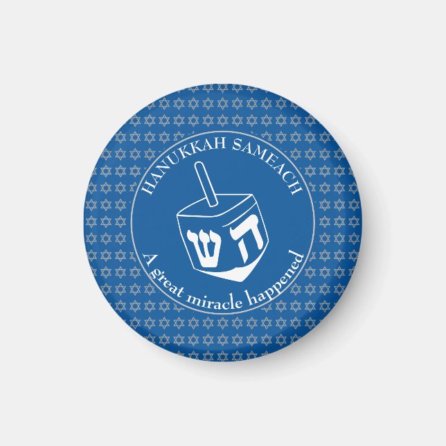 HANUKKAH SAMEACH | Dreidel | Chanukah Magnet (Vorne)