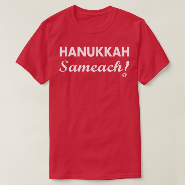 Hanukkah Sameach! Hanukkah Weihnachts-Festfest Fun T-Shirt (Design vorne)
