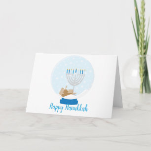 Hanukkah-Schneeglobe Karte