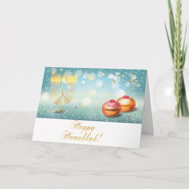 Hanukkah Schöne jüdische Feiertagsgrußkarte Karte (Vorderseite)