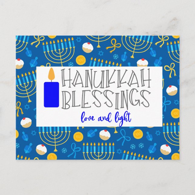 Hanukkah-Segen Postkarte (Vorderseite)