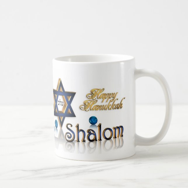 Hanukkah Shalom Tasse (Rechts)