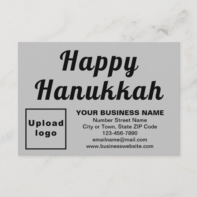 Hanukkah Small Gray Flat Card (Vorderseite)