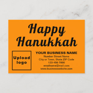 Hanukkah Small Orange Color Flat Gruß Karte