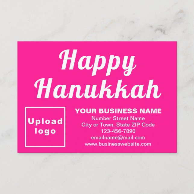 Hanukkah Small Pink Flat Card (Vorderseite)