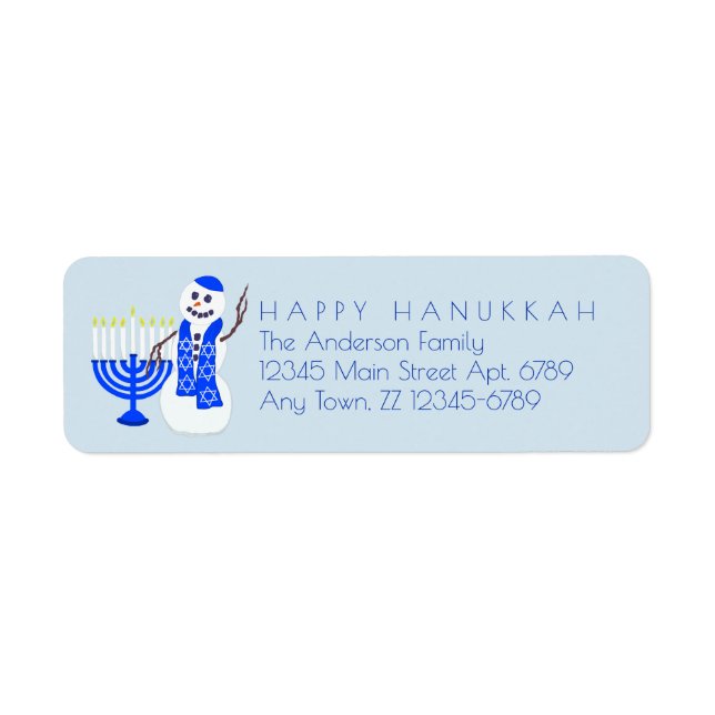 Hanukkah Snowman Chrismukkah Fügen Sie Ihre Daten  (Vorne)