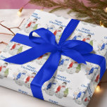 Hanukkah Snowman Weihnachts Chrismukka Geschenkpapier<br><div class="desc">Dieses Design kann in dem Bereich personalisiert werden, der durch das Ändern des Fotos und/oder Textes zur Verfügung gestellt wird. Sie können auch angepasst werden, indem Sie auf Vorlage personalisieren klicken und dann auf die Schaltfläche klicken, um weitere Optionen anzupassen, um die Hintergrundfarbe zu löschen oder zu ändern, Text hinzuzufügen,...</div>