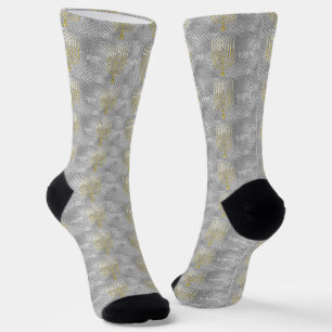 Hanukkah-Socken "Elegante Menorahs" Socken
