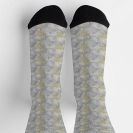Hanukkah Socks "Elegant Menorahs" Socken