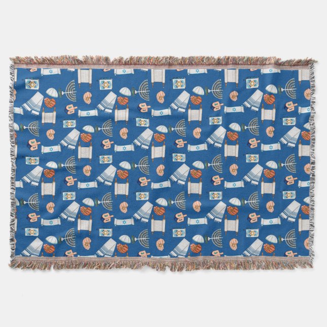 Hanukkah-Spaß-Throw Decke (Vorderseite)
