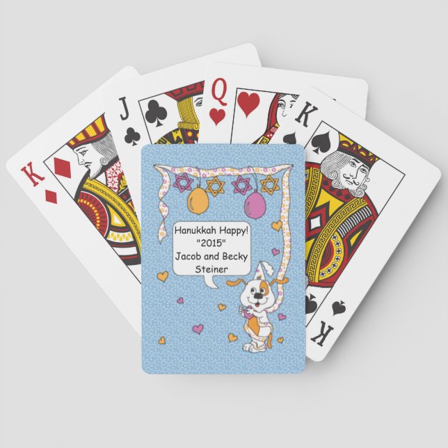 Hanukkah Spielkarten Standard Personalisiert (Rückseite)
