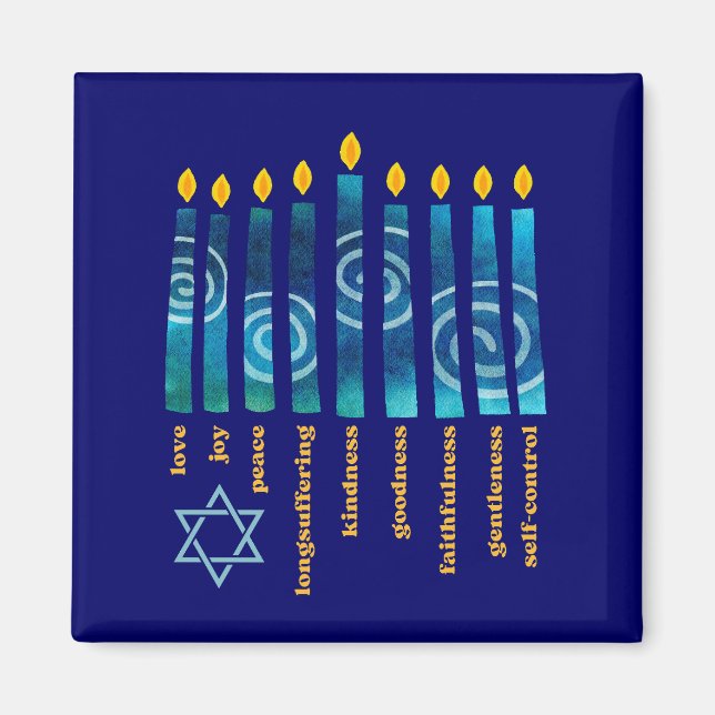 HANUKKAH Spirituelles Obst Christlich Magnet (Vorne)