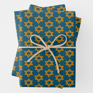 HANUKKAH STAR DAVID Jüdisches Holiday Set of Geschenkpapier Set