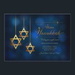 Hanukkah Star der David Moving Holiday Card Feiertagskarte<br><div class="desc">Senden Sie Urlaubswünsche zusammen mit Ihrer neuen Adresse mit dieser eleganten Hanukkah Grußkarte. (Hanukkah Vectors by Vecteezy). Die Karte lässt sich leicht mit Ihrem Text, Schriftart, Schriftart, Papierform und der Wahl des Papiertyps anpassen. Nicht genau das, was Sie suchen? Alle unsere Produkte können auf Ihre Bedürfnisse zugeschnitten werden, ohne Aufpreis....</div>
