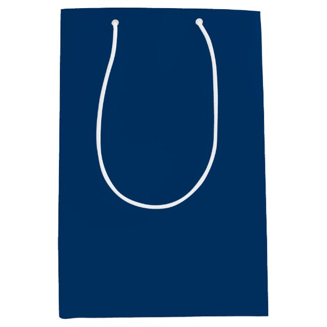 Hanukkah Star Midnight Blue Mittlere Geschenktüte (Vorderseite)