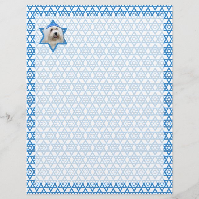 Hanukkah Star von David - Coton de Tulear (Vorderseite)