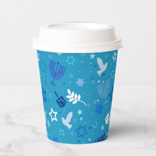 Hanukkah Stars Paper Cups Pappbecher