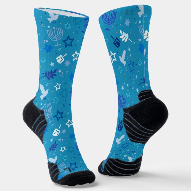 Hanukkah Stars Socken #2 (Gewinkelt)