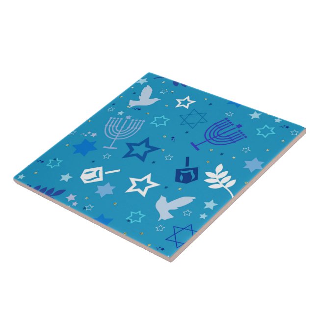 Hanukkah Stars Tile Fliese (Seite)