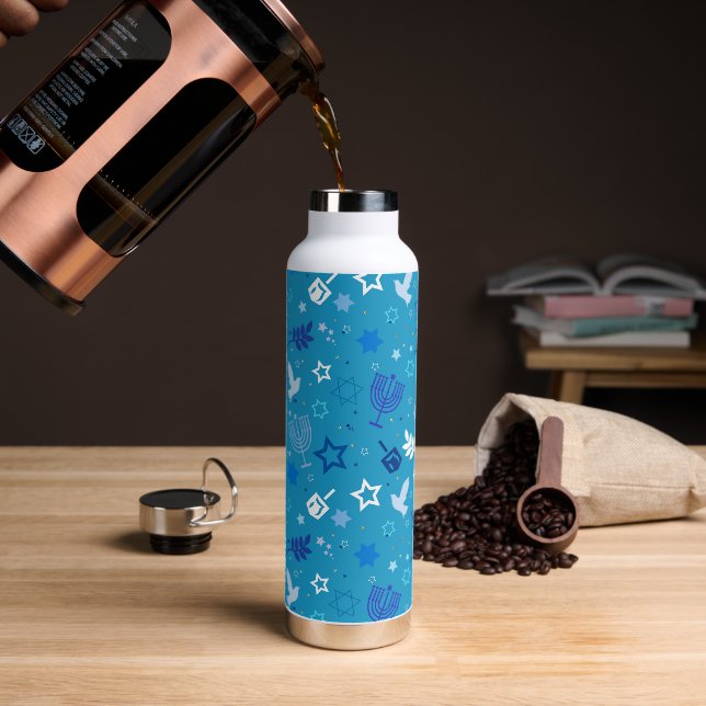 Hanukkah Stars Wasserflasche Trinkflasche (Kaffee)