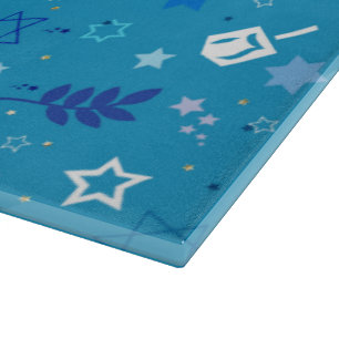 Hanukkah Sterne Glas Schneidbrett Schneidebrett