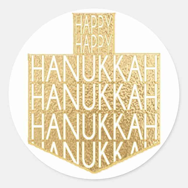 Hanukkah Stickers (1 1/2" oder 3")"Hanukkah Dreide (Vorderseite)
