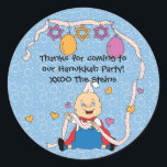 Hanukkah Stickers (1 1/2" oder 3" Personalisiert<br><div class="desc">Personalisieren Sie Ihre Schriftart, indem Sie Größe, Stil, Farbe und Wortlaut ändern. So viele Verwendungsmöglichkeiten: An und von Geschenksticker, Dankeschön an Aufkleber auf Leckereien, Tortentopper (kleben auf schweren Karton, schneiden Aufkleber, Kassette, Keilzahnhalter auf der Rückseite des Karton), oder wie wäre es mit Geschenketiketten (kleben auf schweren Karton, schneiden Aufkleber, schlagen...</div>