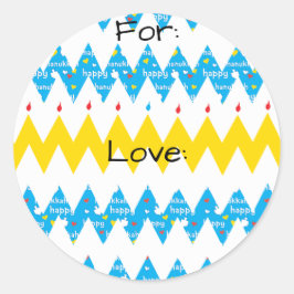 Hanukkah Stickers (1 1/2" oder 3") "Zickzack Menor