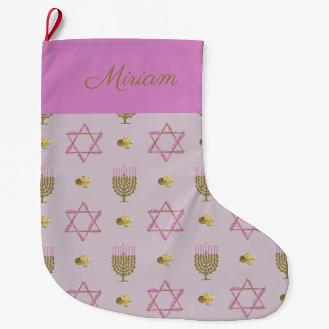 Hanukkah-Strumpf Großer Weihnachtsstrumpf (Vorderseite)