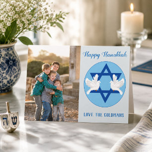 Hanukkah-Tauben-Grüße des Friedens