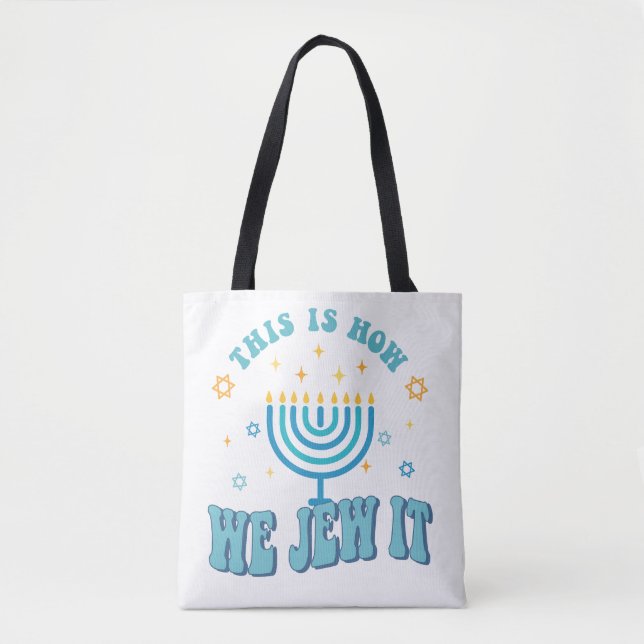 Hanukkah Tote Bag Tasche (Vorderseite)