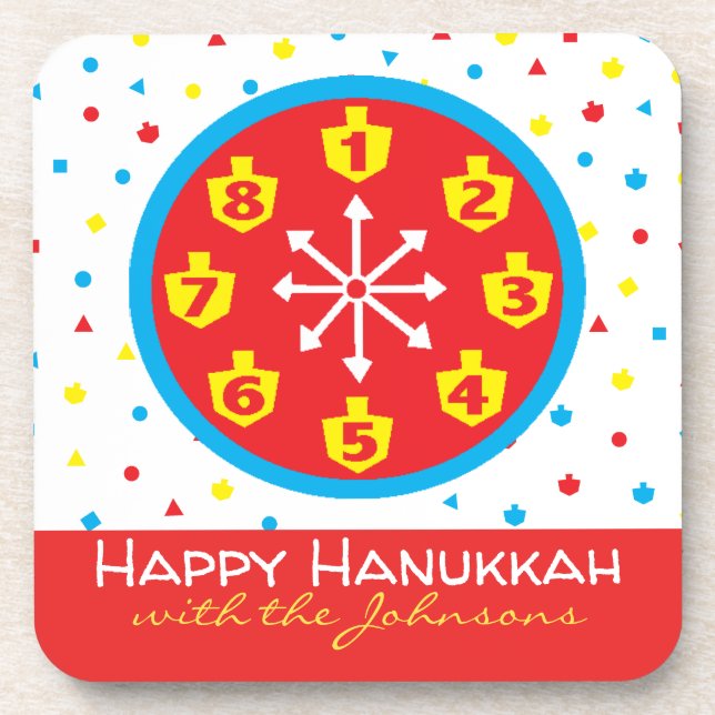 Hanukkah Untersetzer 8 Tage & Nächte (Vorderseite)