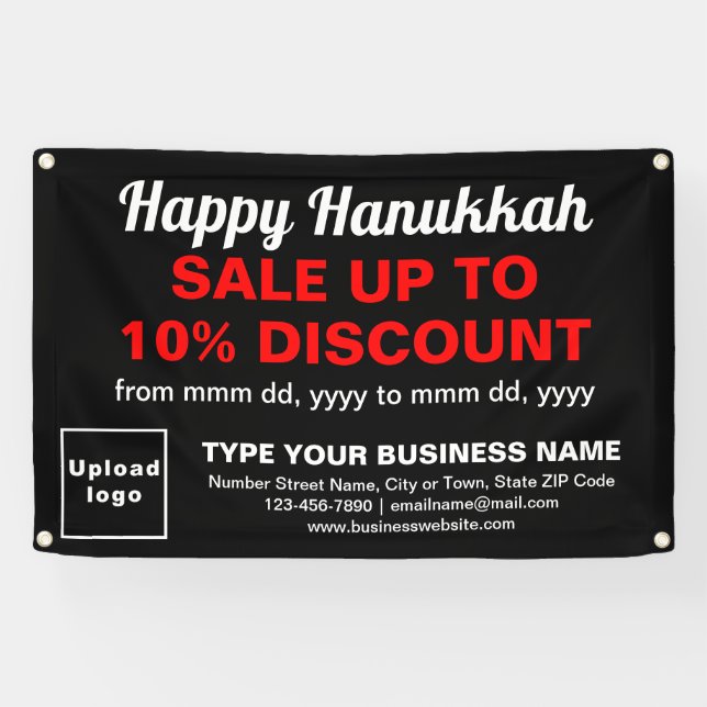 Hanukkah Verkauf auf dem Banner "Black Rectangle" (Horizontal)