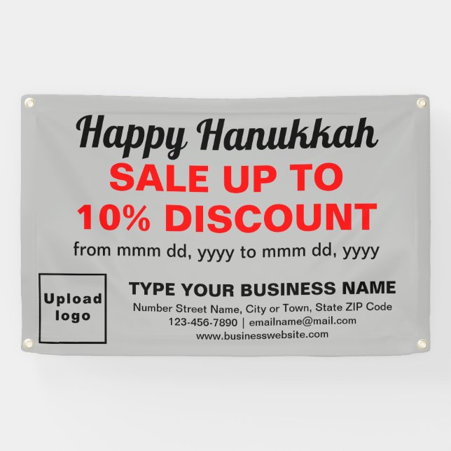 Hanukkah Verkauf auf dem Banner "Grau Rectangle" (Horizontal)
