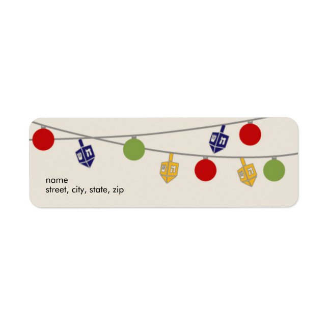 Hanukkah & Weihnachts-Rücksendeadressen-Aufkleber (Vorne)