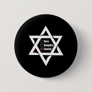 Hanukkah Weihnachtsstern von David Nice Naughty Je Button