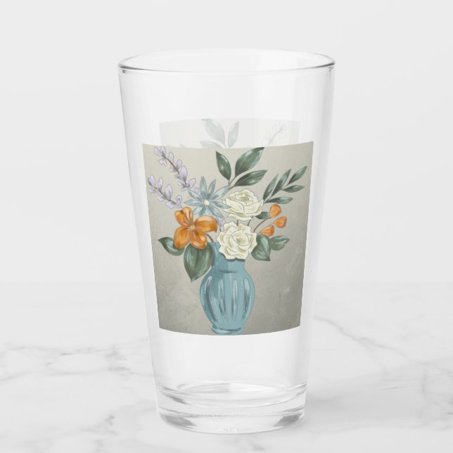 Hanukkah White Roses Glas (Vorderseite)