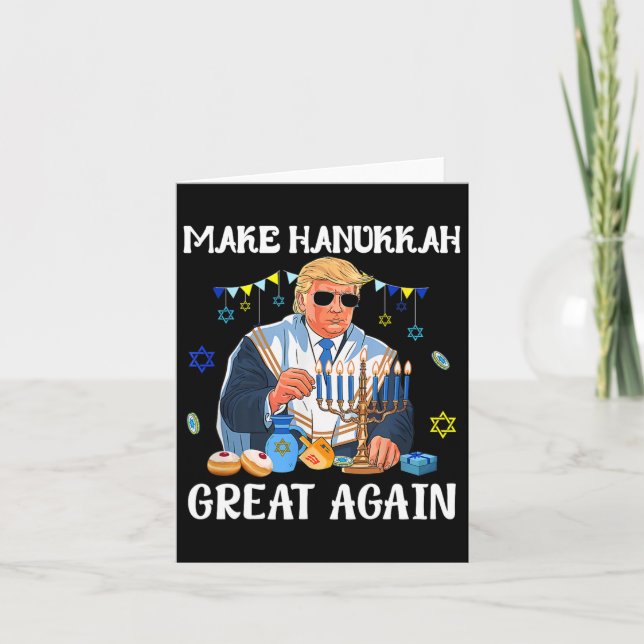 Hanukkah wieder groß machen Trump jüdischen Ugly C Karte (Vorderseite)