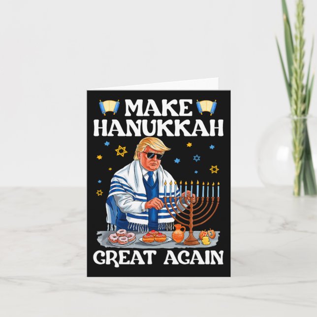 Hanukkah wieder groß machen Trump jüdischen Ugly C Karte (Vorderseite)