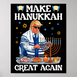 Hanukkah wieder groß machen Trump jüdischen Ugly C Poster