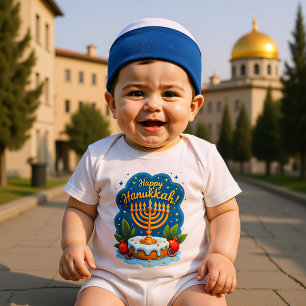 Hanukkah Winzling, große Simcha Baby Strampler