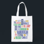 Hanukkah Words Holiday Wiederverwendbare Tote Tasc Wiederverwendbare Einkaufstasche<br><div class="desc">Weitere Koordinierungsaufgaben finden Sie in unserer Sammlung "Hanukkah Words Holiday".</div>