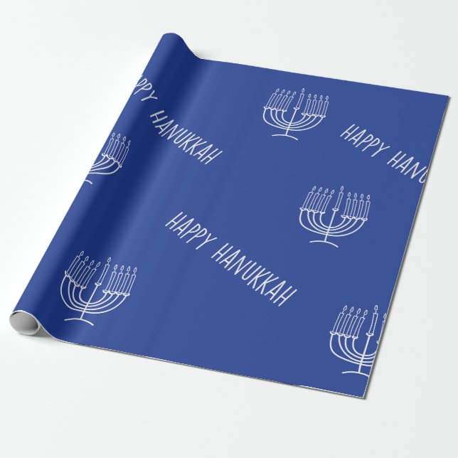 Hanukkah Wrapping Paper Flat Sheet Geschenkpapier (Ungerollt)