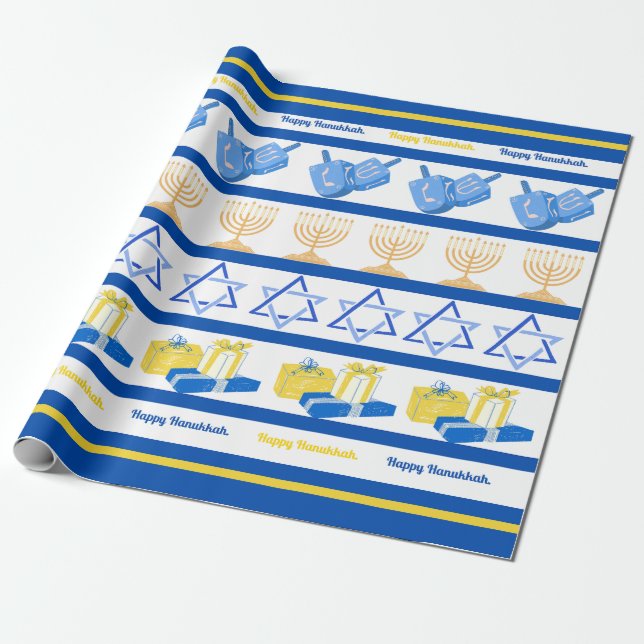 Hanukkah Wrapping Paper Geschenkpapier (Ungerollt)