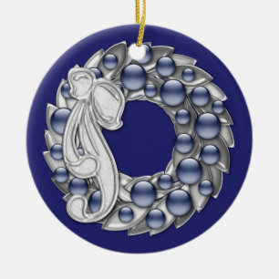 Hanukkah Wreath Keramikornament