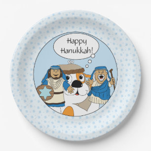 Hanukkah Zeevie und die Maccabes Pappteller
