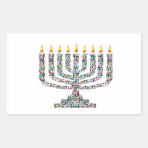 Hanukkiah aus Edelsteinen